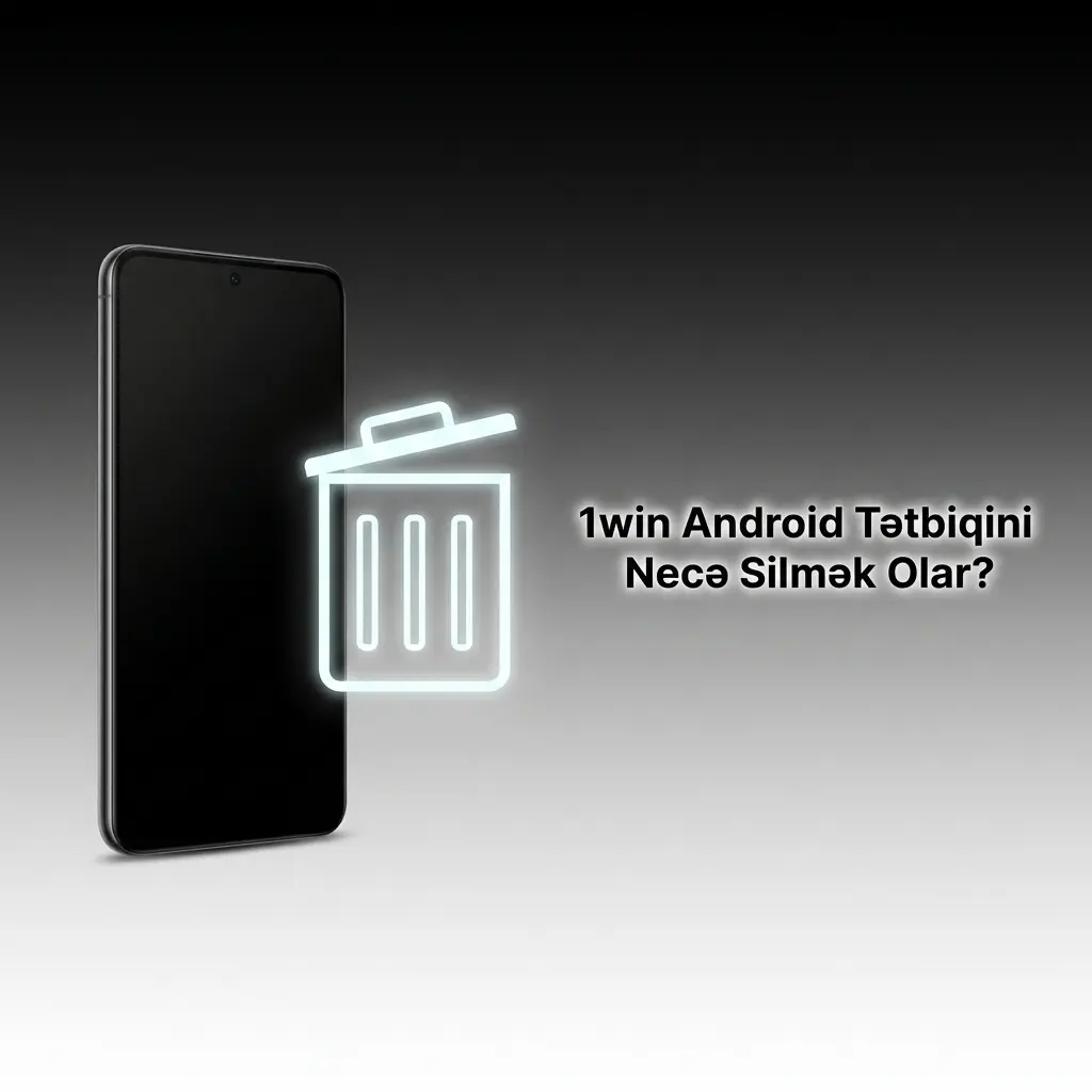1win tətbiqini Android cihazdan silmək üçün addım-addım təlimat göstərilir