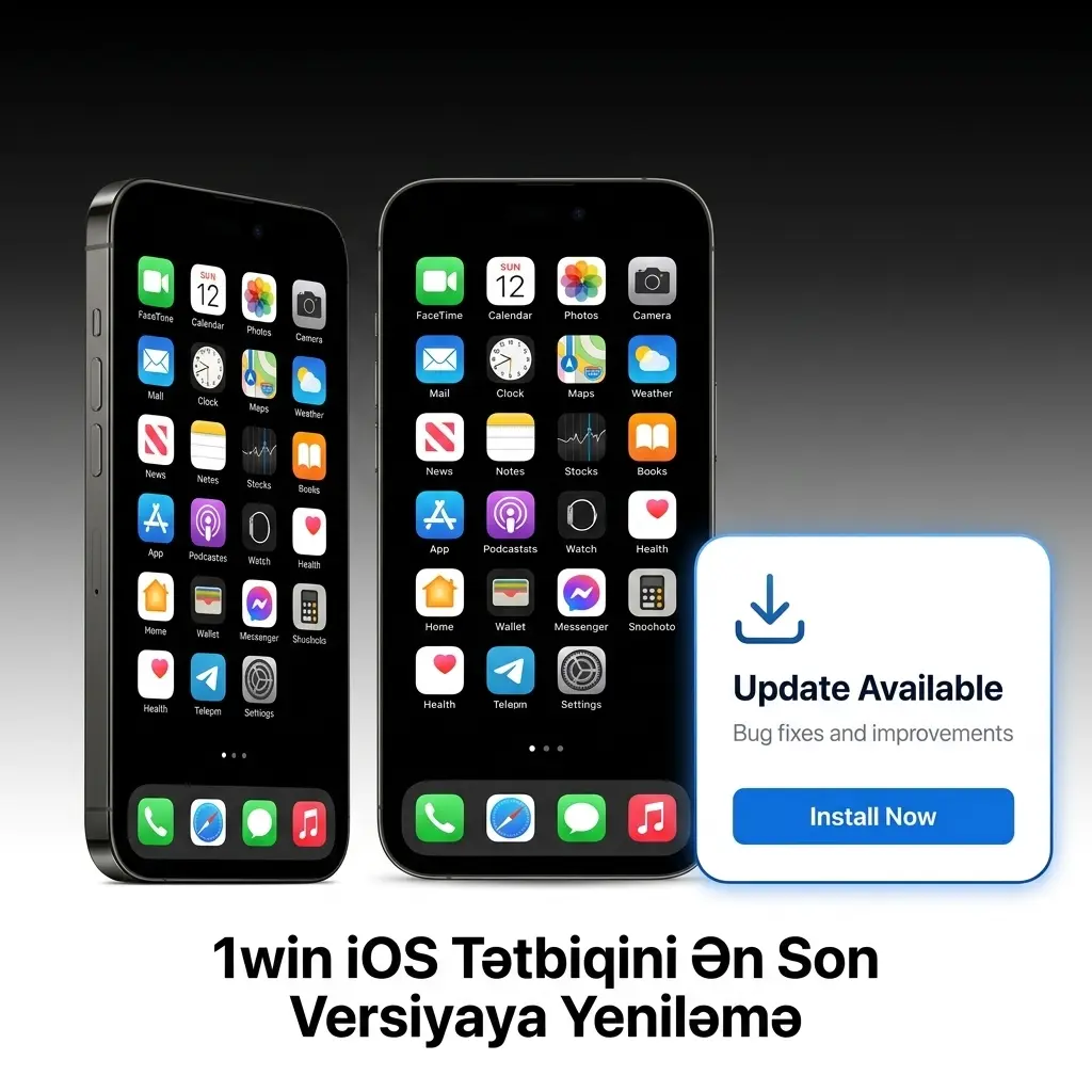 1win iOS tətbiqi avtomatik yenilənir, App Store və ya APK tələb olunmur